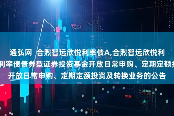 通弘网  合煦智远欣悦利率债A,合煦智远欣悦利率债C: 合煦智远欣悦利率债债券型证券投资基金开放日常申购、定期定额投资及转换业务的公告