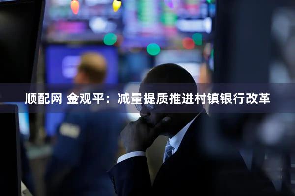 顺配网 金观平：减量提质推进村镇银行改革